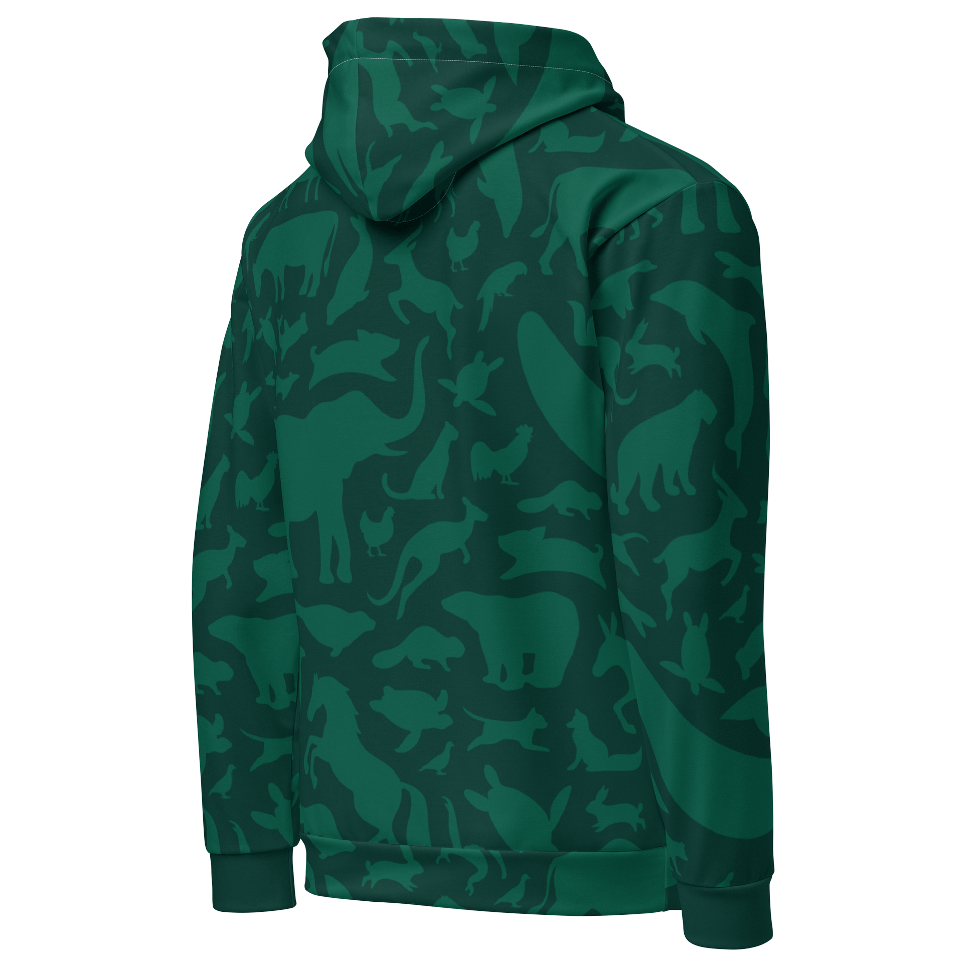 Animal Print Hoodie - Green on green product image (5)
