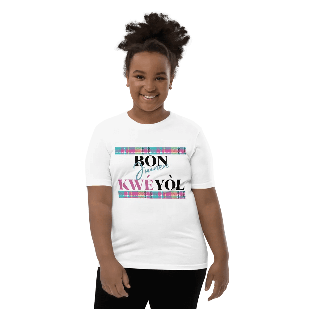 Kwéyòl Madras Youth T-Shirt product image (52)