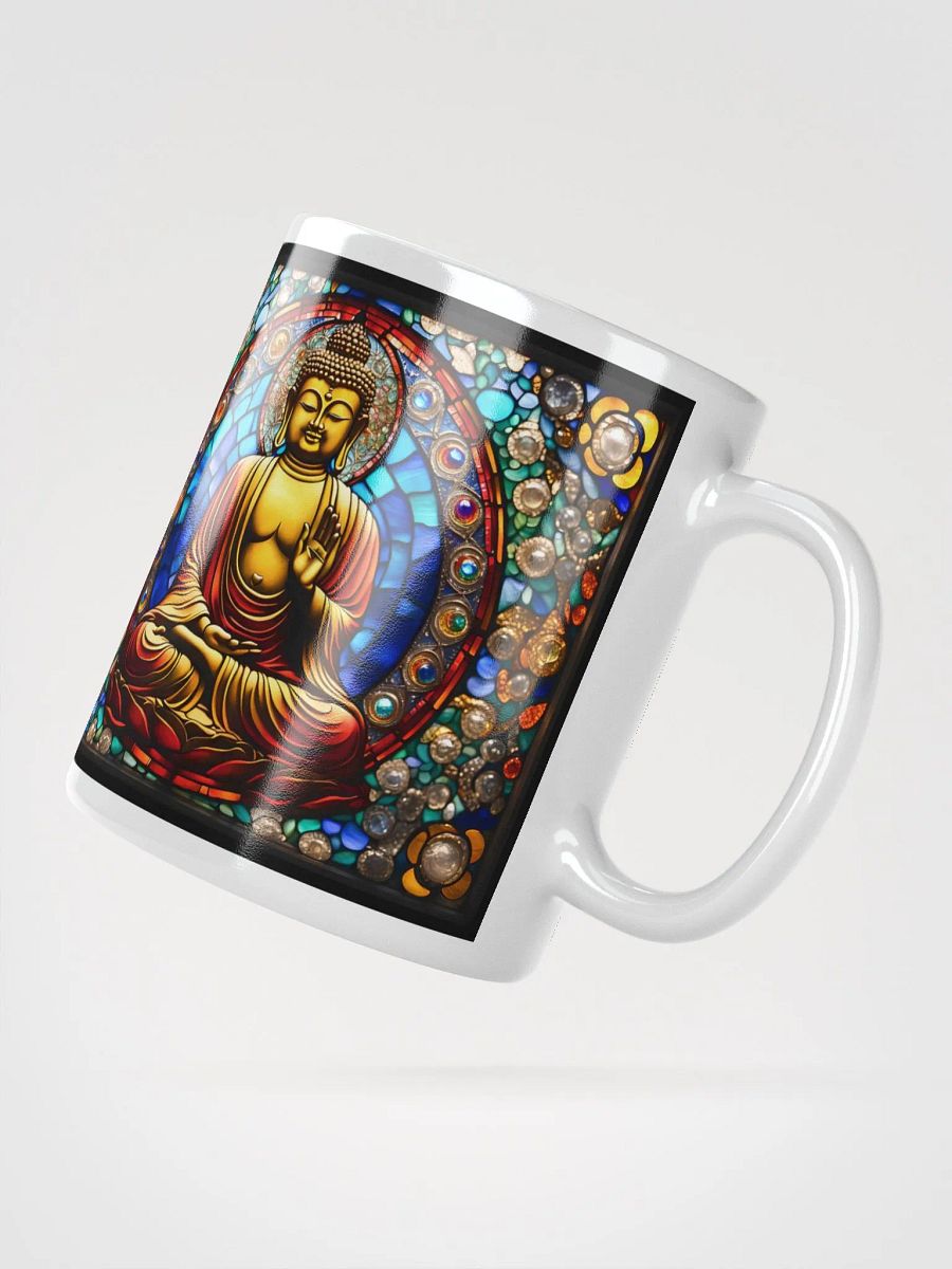 #004 Red and Gold Buddha Stained Glass Mug product image (4)