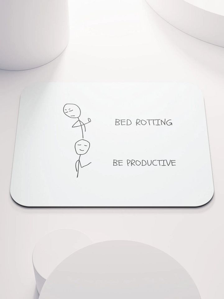 Bed Rotten vs Be Productive Mouse Pad product image (1)