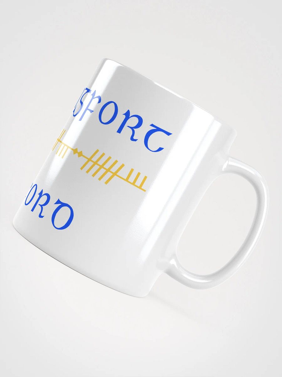 Longford/An Longfort Scholastic style Ogham White Glossy Mug product image (5)