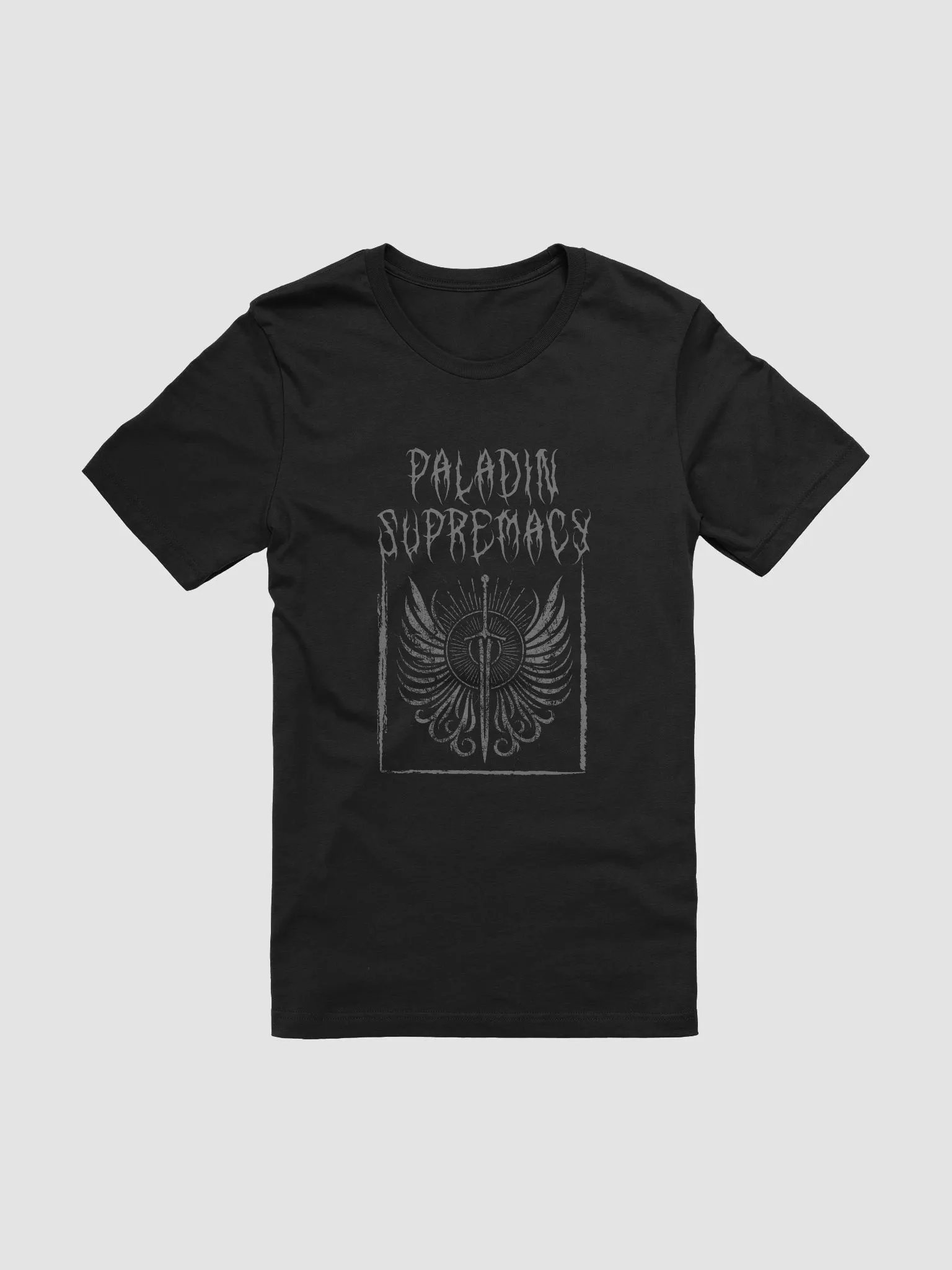 Paladin Supremacy - Grunge Black Metal RPG Class Shirt product image (1)