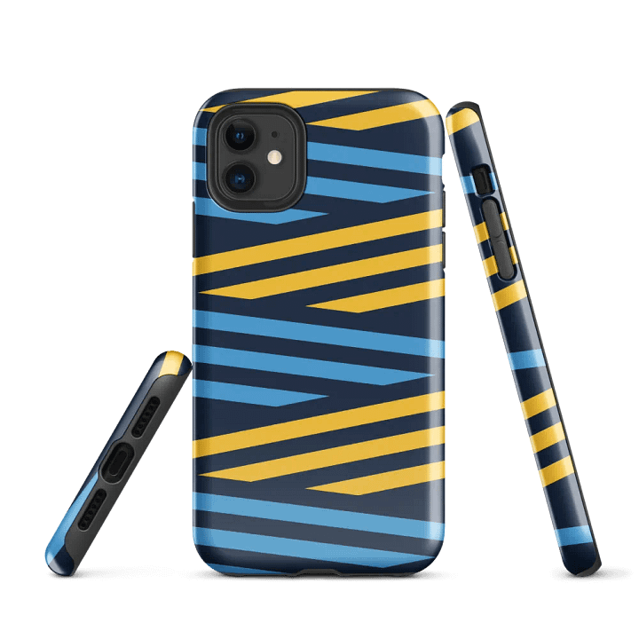 Zigzag Blues iPhone® Tough Case product image (1)