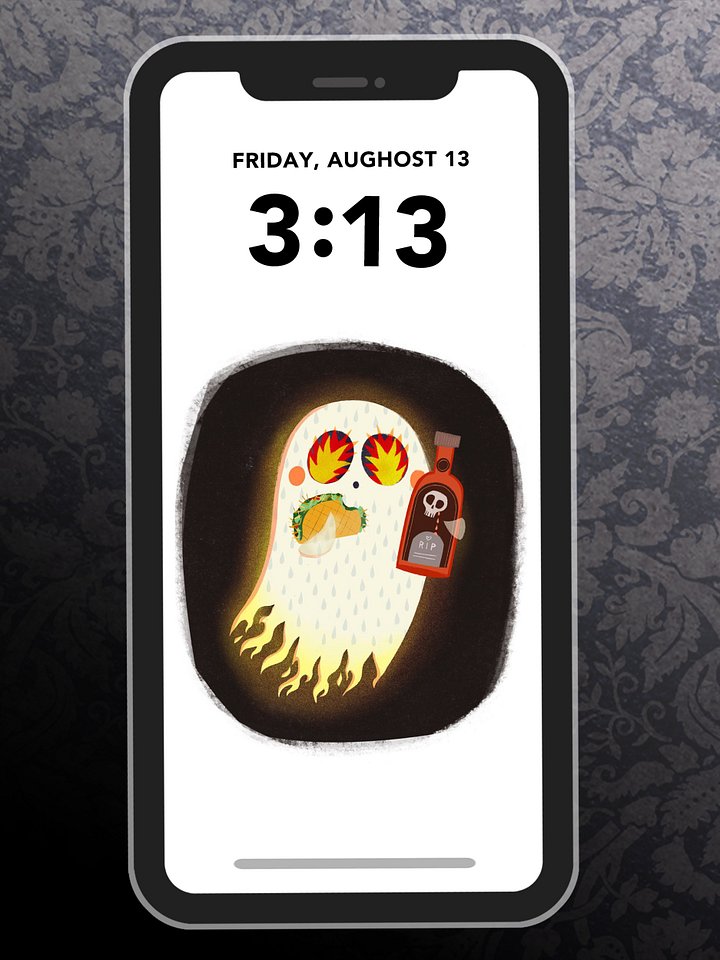 Little Ghost Hot Sauce - Digital Wallpaper for Mobile Phone product image (1)