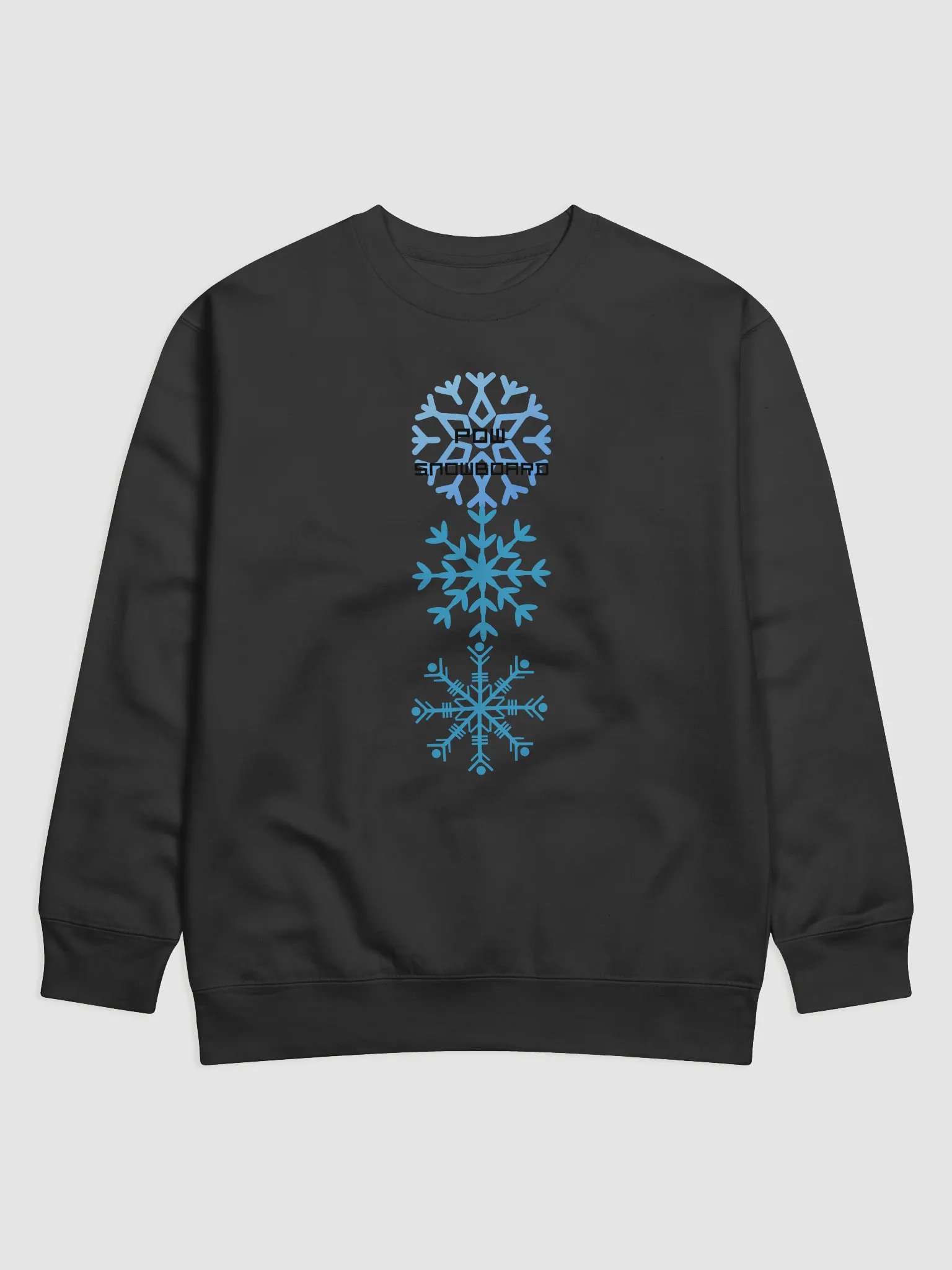 How Snowboard Blue POW Snowflake Sweatshirt product image (1)