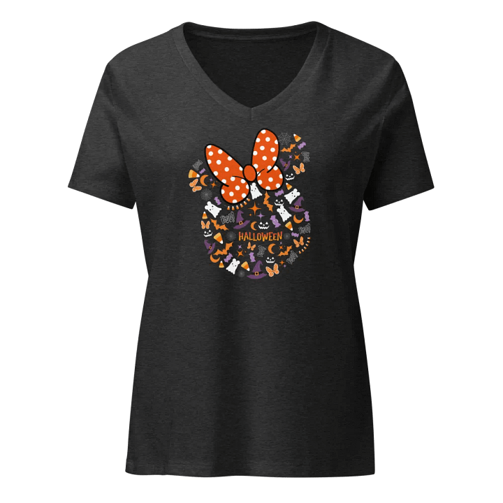 Disney Halloween Minnie Mouse Mosaic V-Neck Tee product image (3)