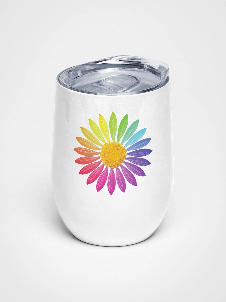 Rainbow Flower - Wine Tumbler product image (1)