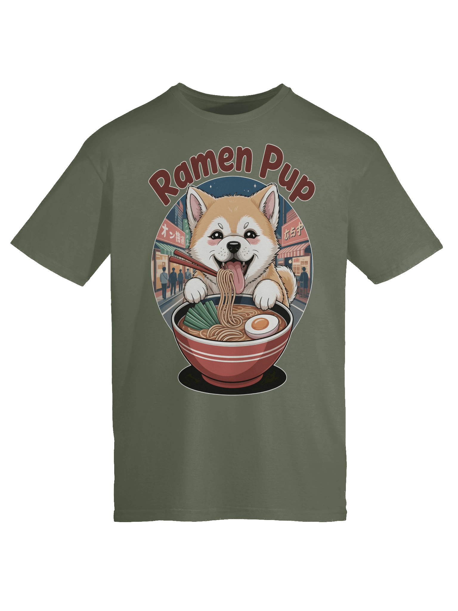 Ramen Pup Shiba Inu T-Shirt | Kawaii Japanese Foodie & Anime Dog Tee product image (8)