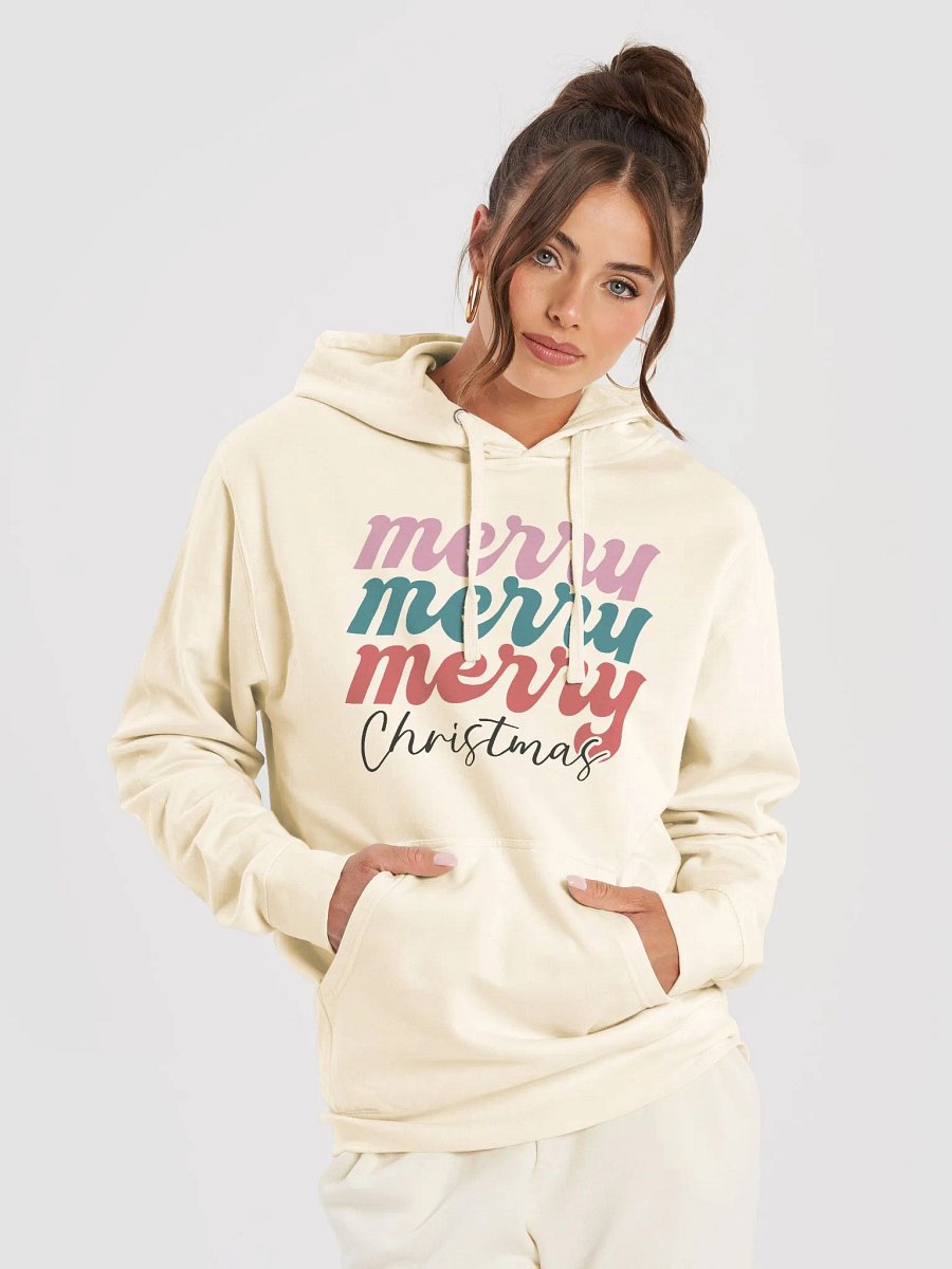 Merry Christmas Tri-Color Hoodie product image (5)