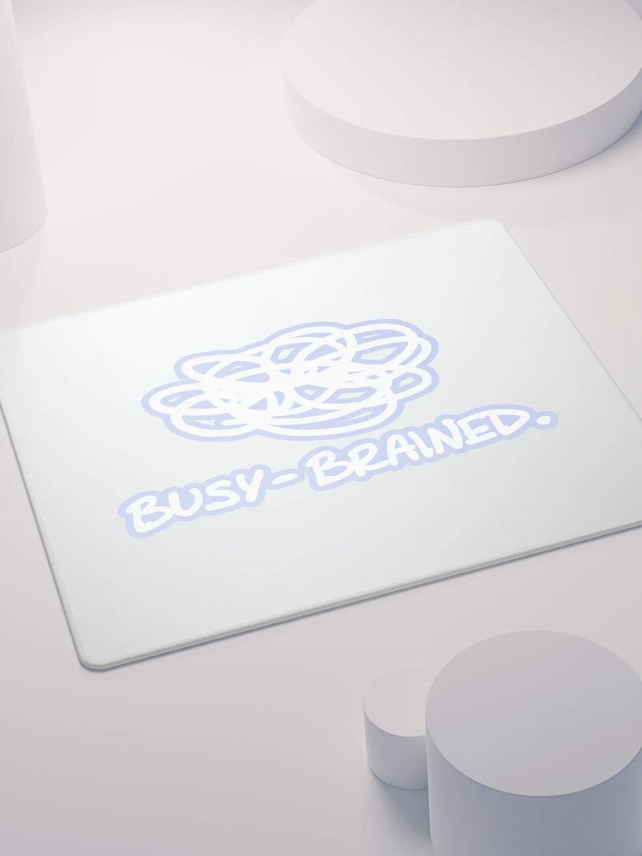 BUSY-BRAINED (lined design, #BDCAEF) mouse pad product image (4)