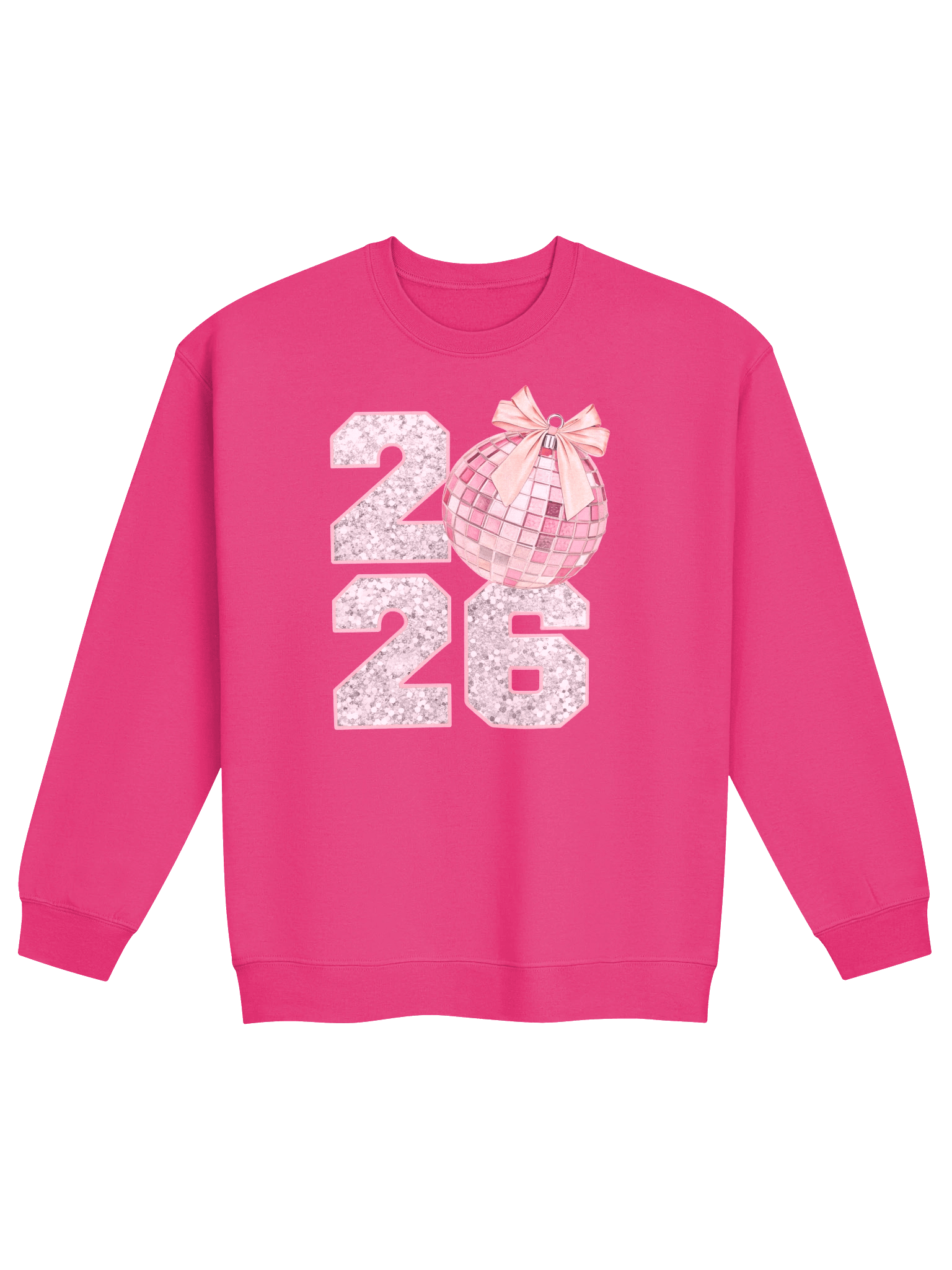 2026 Disco Ball New Year's Eve Sweatshirt | Faux Glitter Party Crewneck product image (1)