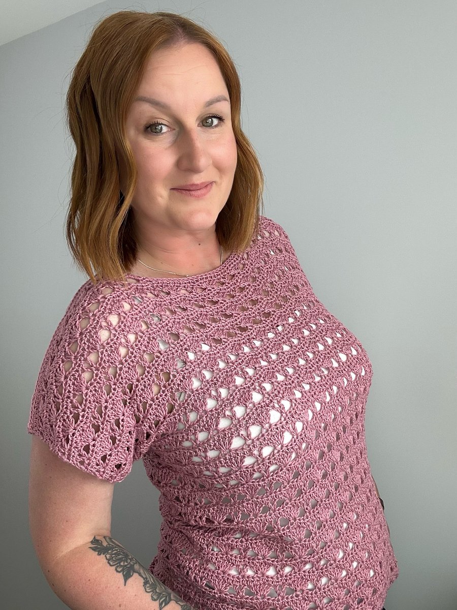 Ruby Lace Crochet T-shirt /crochet summer top/ product image (3)