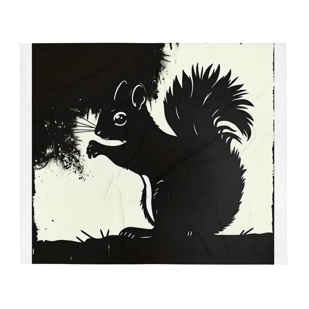Squirrel Silhouette Throw Blanket product image (1)