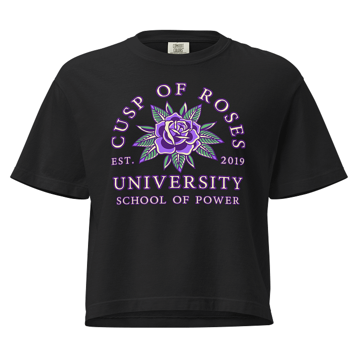 school of power | crop tee | aries-taurus cusp product image (1)