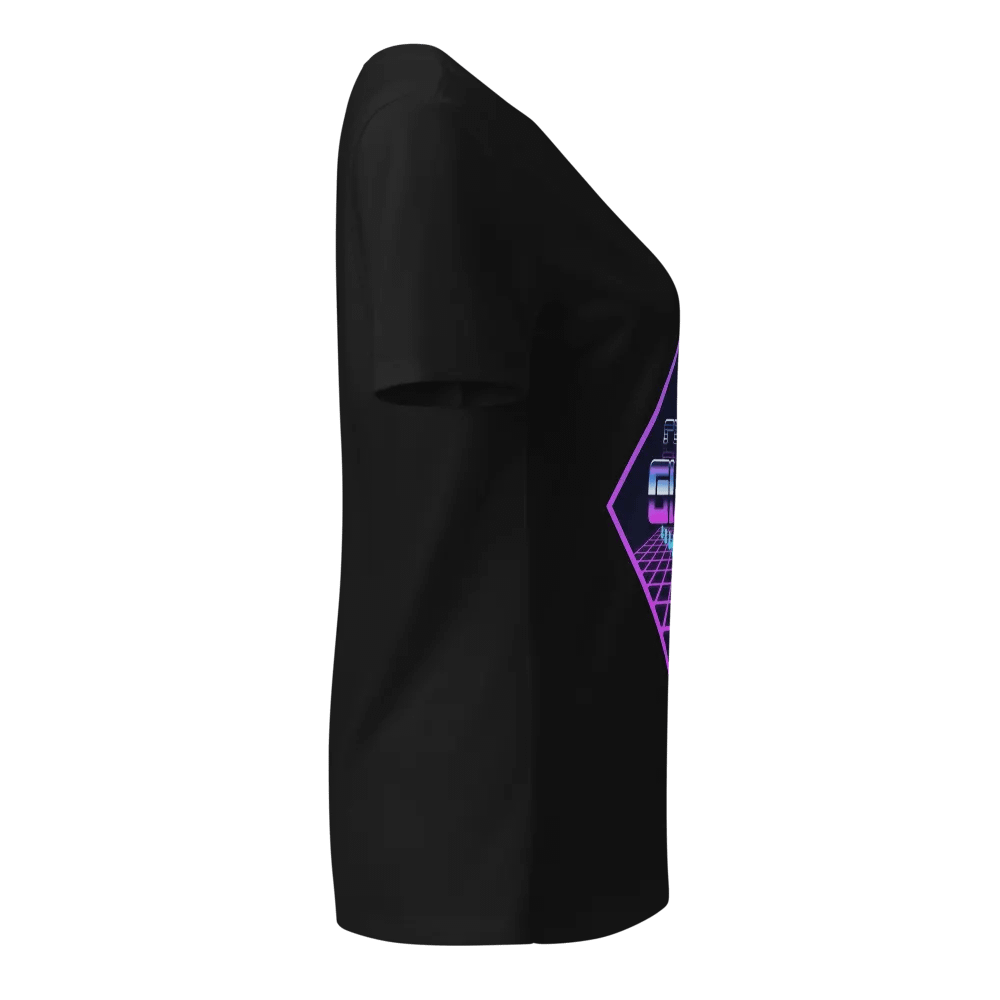 Outrun Chessboard women's v-neck t-shirt product image (3)