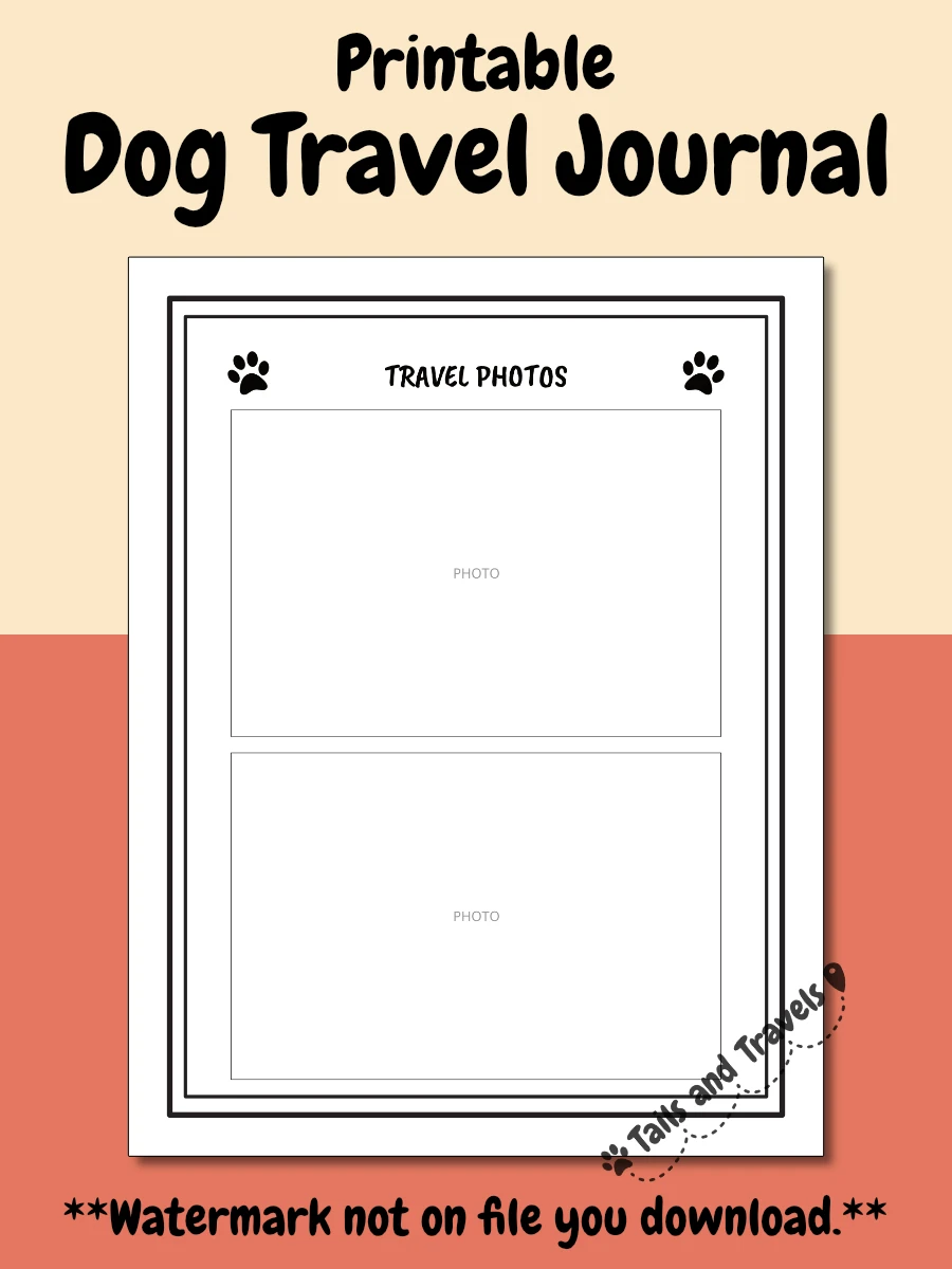 Printable Dog Travel Journal product image (9)