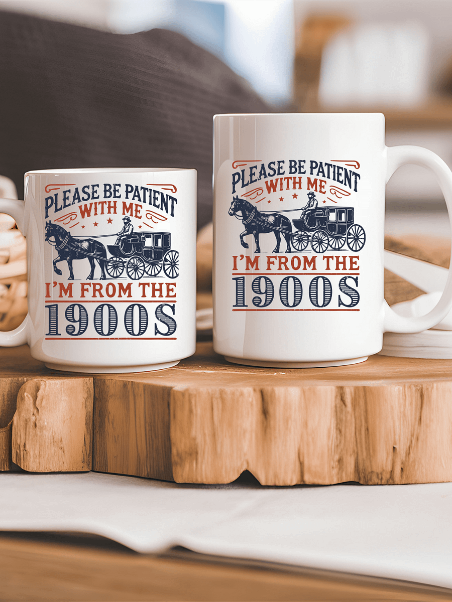 Vintage Horse Cart Coffee Mug – Funny Retro Gift with 1900s Humor product image (4)