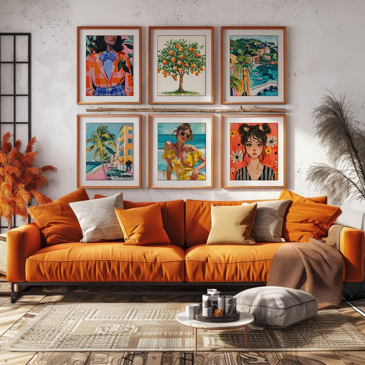 Orange Tree Summer Gallery Wall Set of 6 Prints - DIGITAL product image (2)