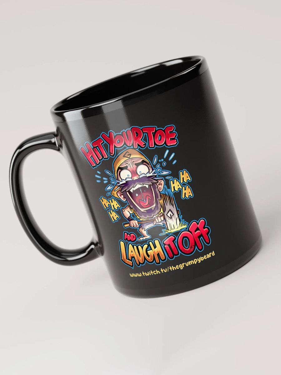 Hit your toe & laugh it off - Black Glossy Mug product image (2)