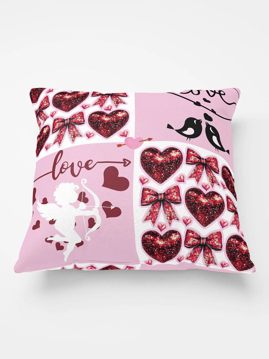 Lovebirds Pink & White Pillow product image (5)