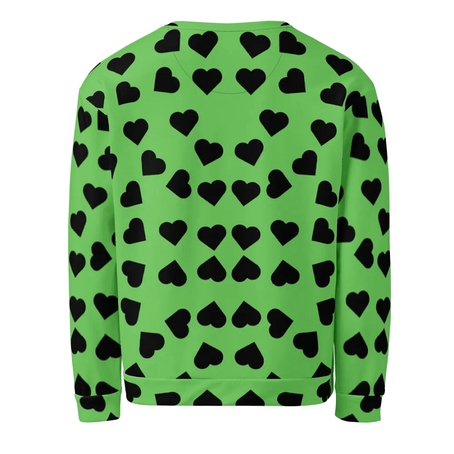 Abstract Love Pattern Black Hearts Coloured Background Unisex Sweatshirt product image (9)