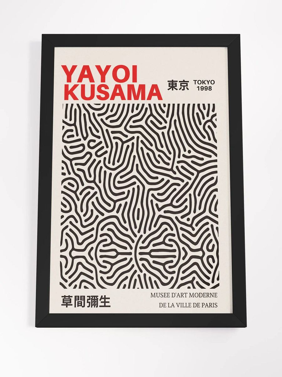 yayoi kusama orange black red Poster product image (7)