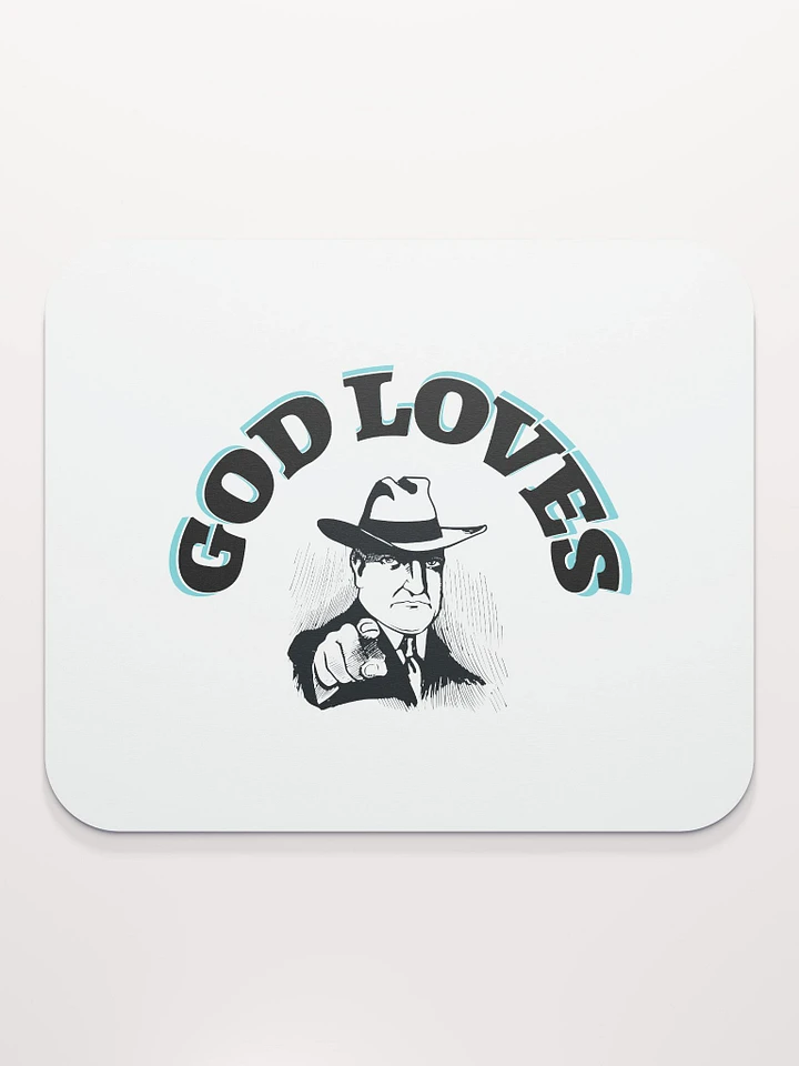 GOD LOVES YOU. Midnight Blue Mouse Pad product image (2)