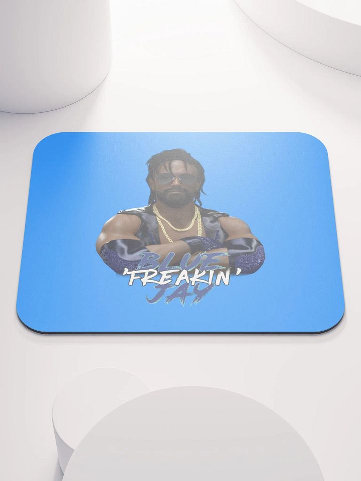 BTW Blue Freakin Jay mouse pad product image (1)