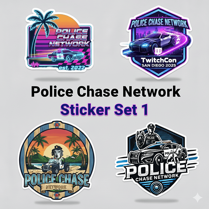 Police Chase Network Sticker Set 1 product image (1)