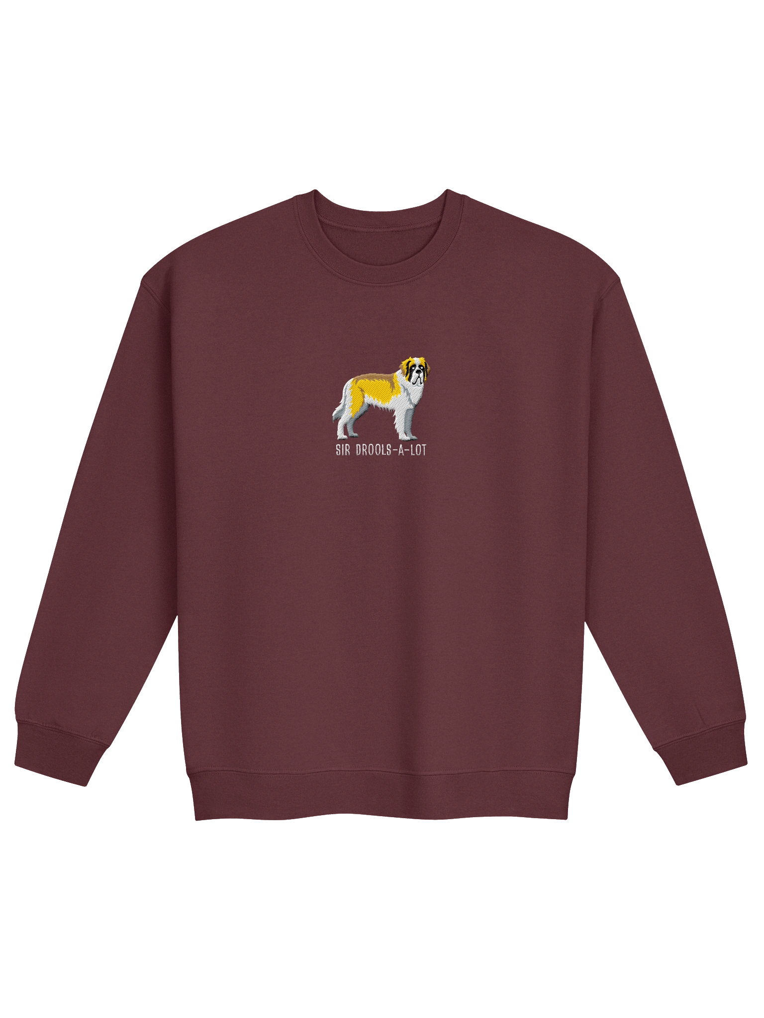 Sir Drools-A-Lot Sweatshirt (Embroidered) of a Saint Bernard(Lemon & White) product image (5)