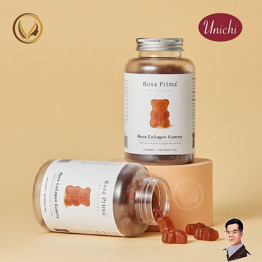 Kẹo dẻo collagen hoa hồng Unichi Rose Collagen Gummy 60 viên product image (3)