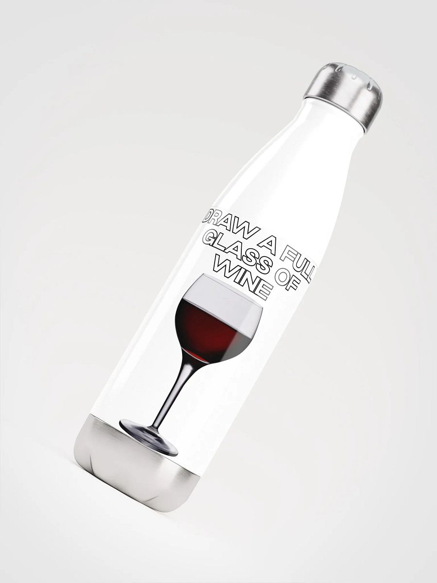 Draw a Full Glass of Wine Water Bottle product image (4)