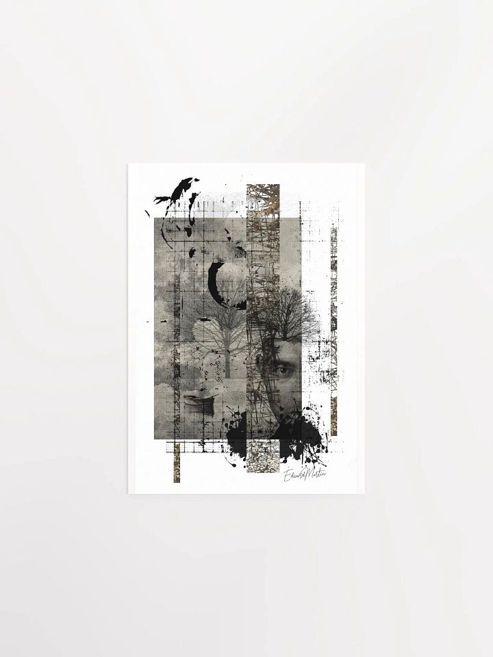 'Solitude' by Edward Martin- Collage-Monochrome Collage Poster product image (2)