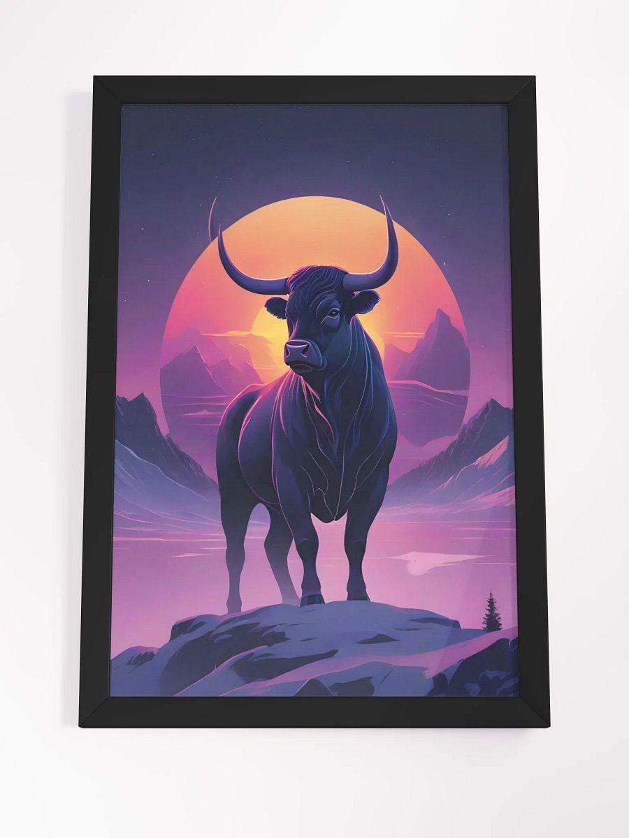 Neon Bull Framed Poster product image (5)