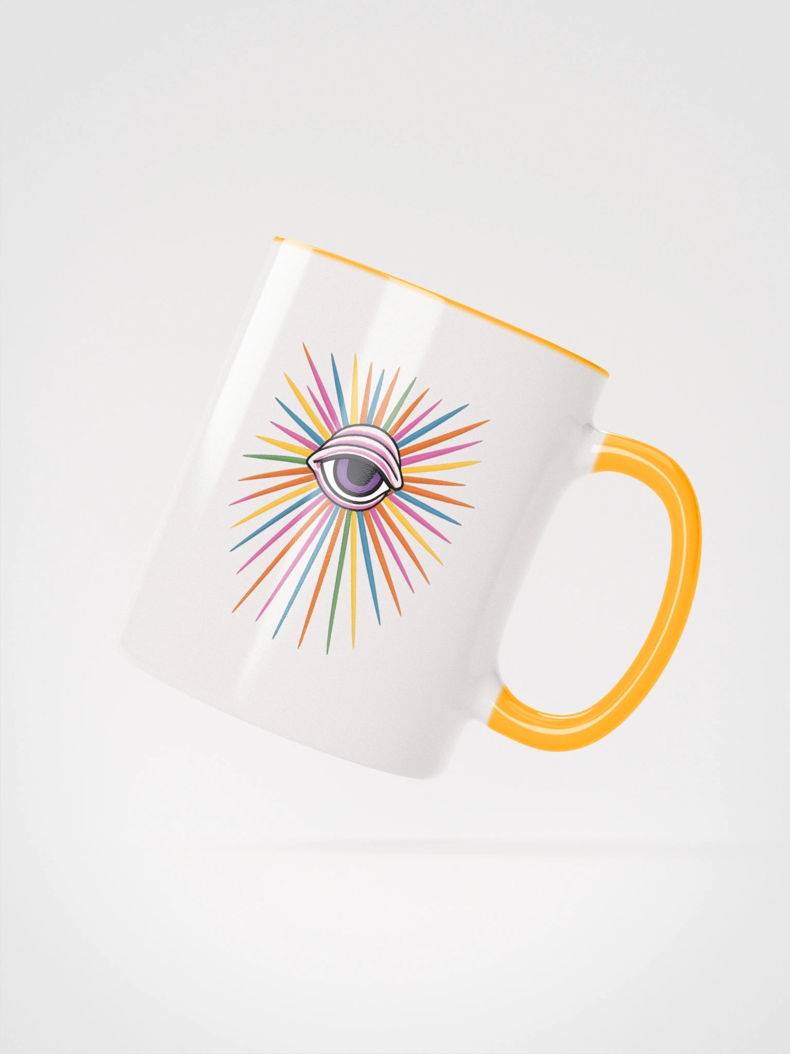 Yellow PWR Radiating Eye Mug product image (2)