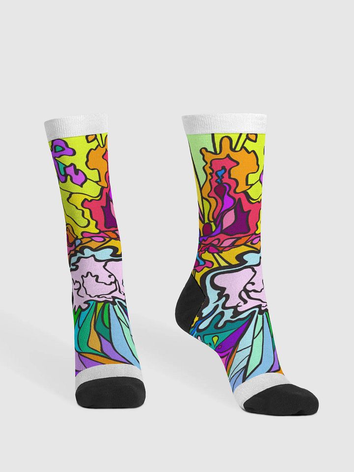 EcoChic Crew: Premium Sustainable Socks - Wave at Sunset product image (2)