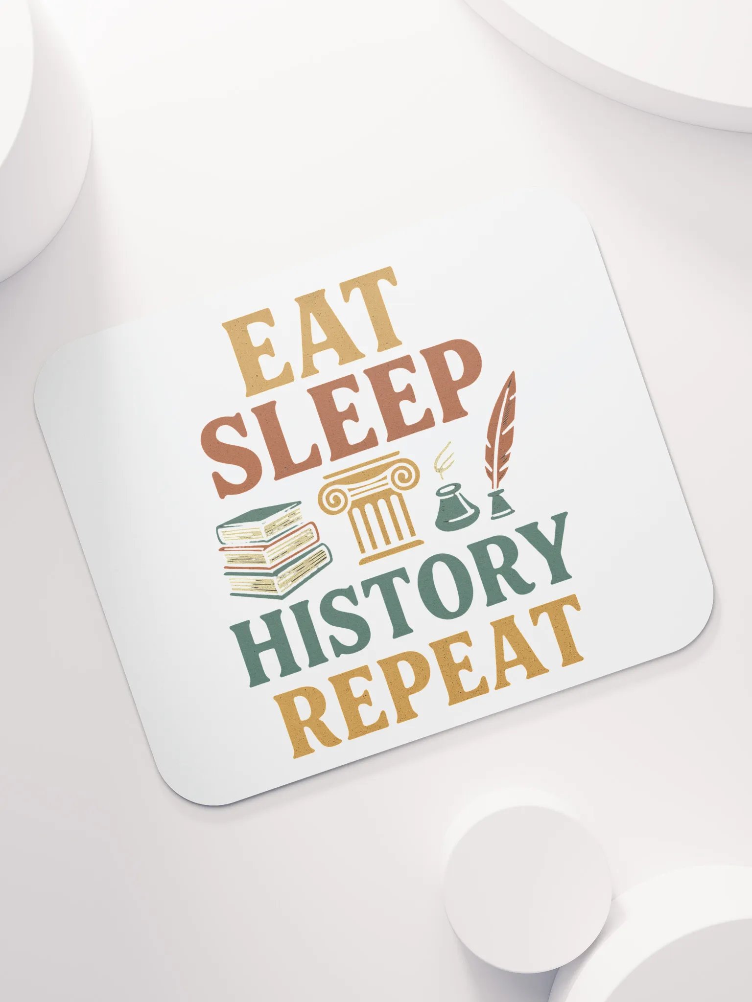 Eat Sleep History Repeat Mouse Pad – Gift for Teachers & Historians product image (7)