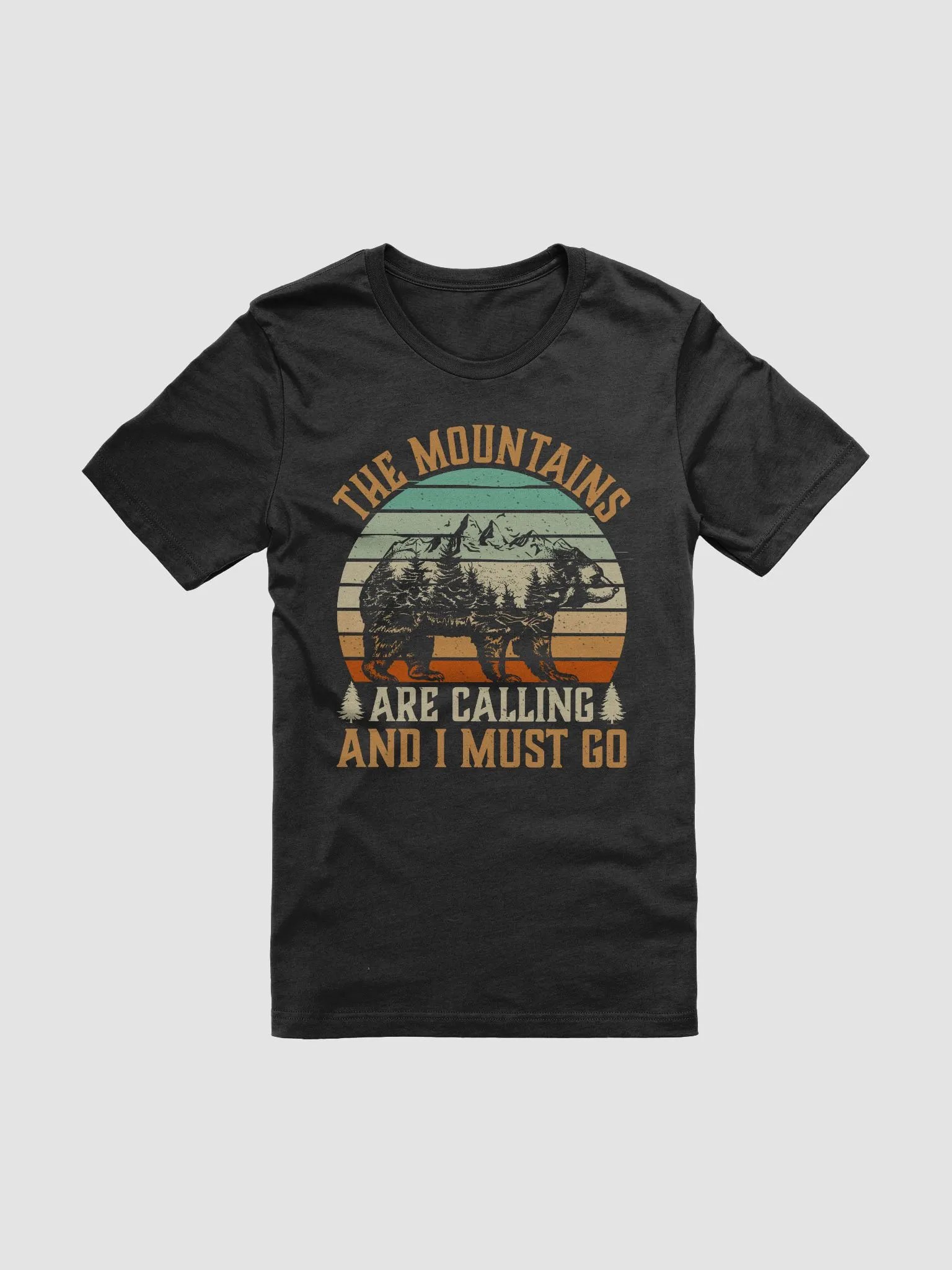 The Mountains Are Calling I Must Go Hiking Quote Unisex Supersoft T-Shirt product image (5)