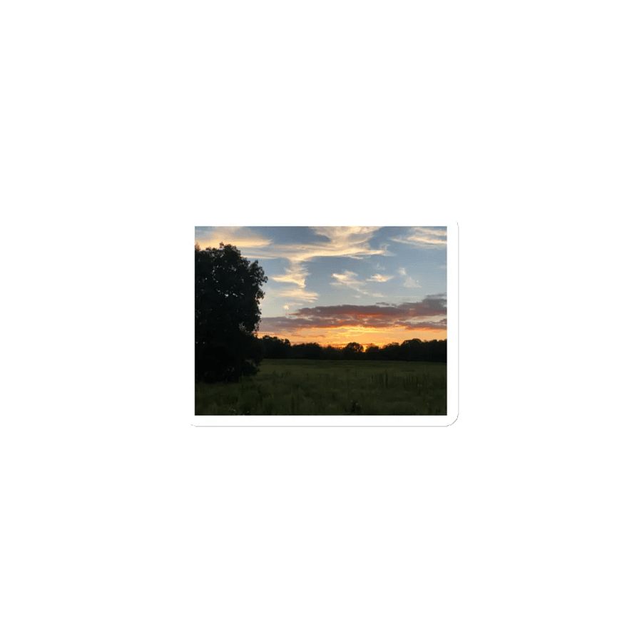 Nature Sunset in the Field Die-Cut Magnet product image (1)