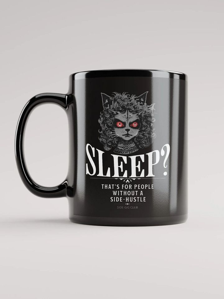 Sleepless Hustle: Intense Cat Eyes Mug product image (2)