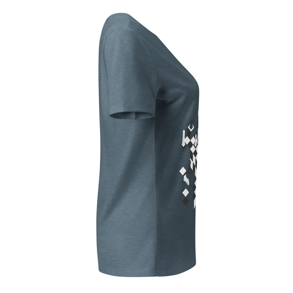 Escher's Chessboard women's v-neck t-shirt product image (7)