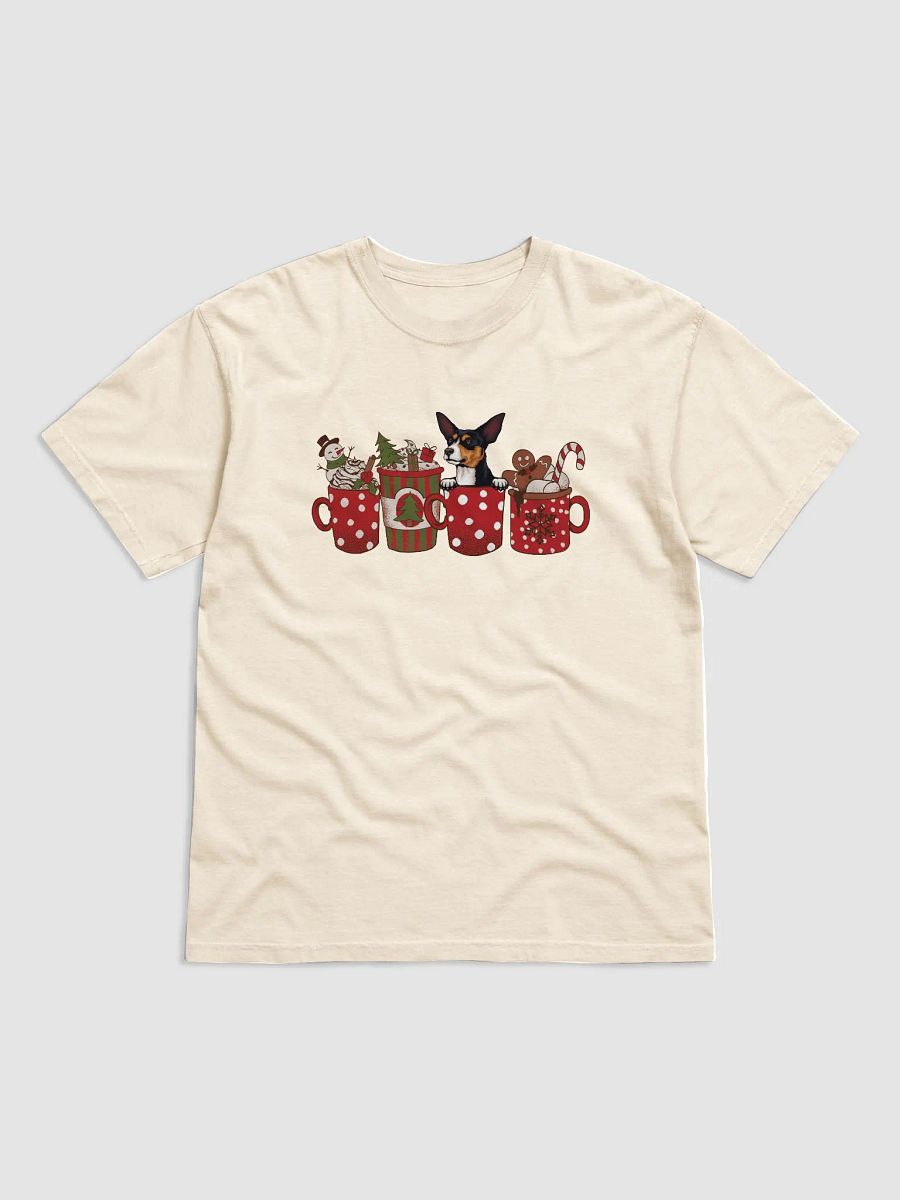 Cute Toy Fox Terrier in a Christmas Cup T-Shirt | Funny Christmas Pup in a Cup product image (14)