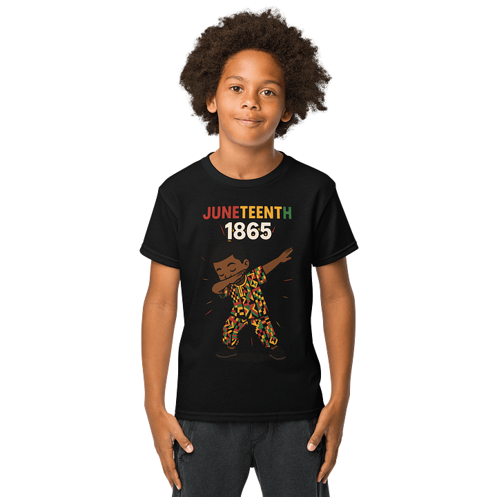 Juneteenth Dab Celebration Youth Tee product image (1)