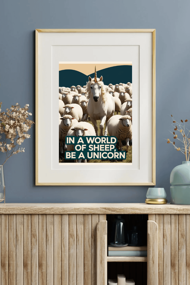'In A World Of Sheep, Be A Unicorn' Art Print product image (41)