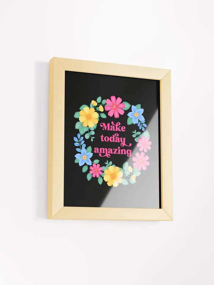 Make today amazing - Motivational Wall Art Black product image (2)