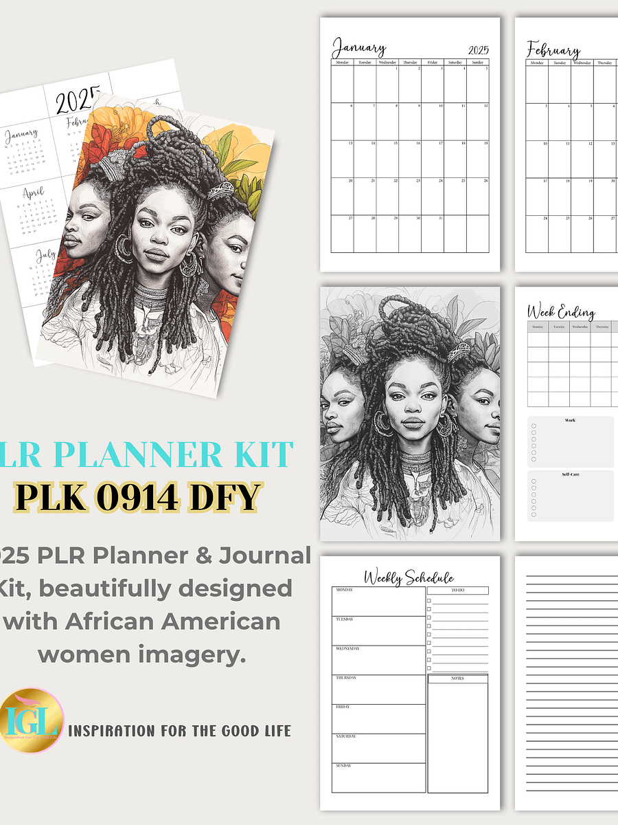 2025 PLR Planner & Journal Kit - PLK-0914 DFY product image (2)
