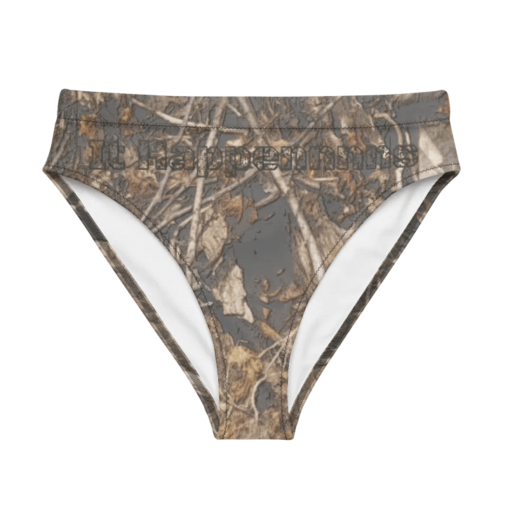Recycled High Waisted Bikini Bottom - Dead Split - It Happennnns Camo product image (1)