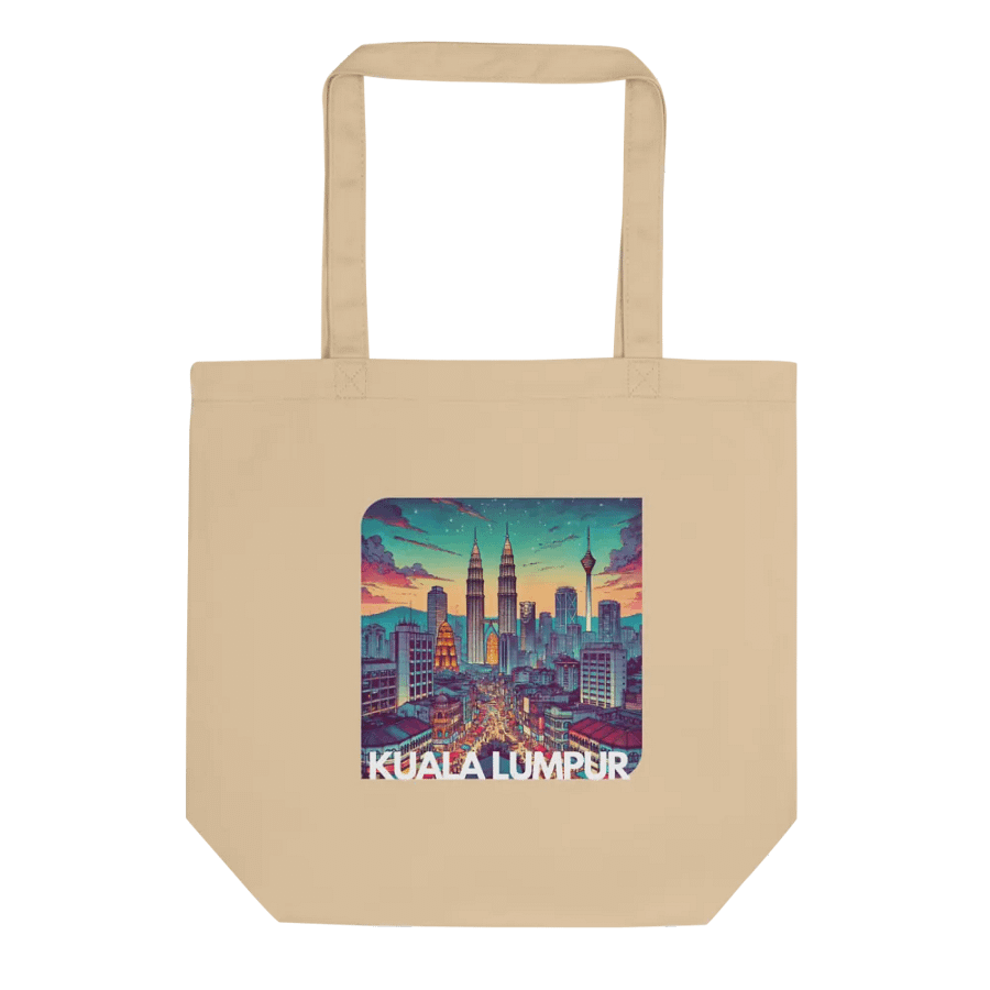 Vibrant Cityscape Eco-Friendly Tote Bag | Kuala Lumpur city Malaysia product image (2)