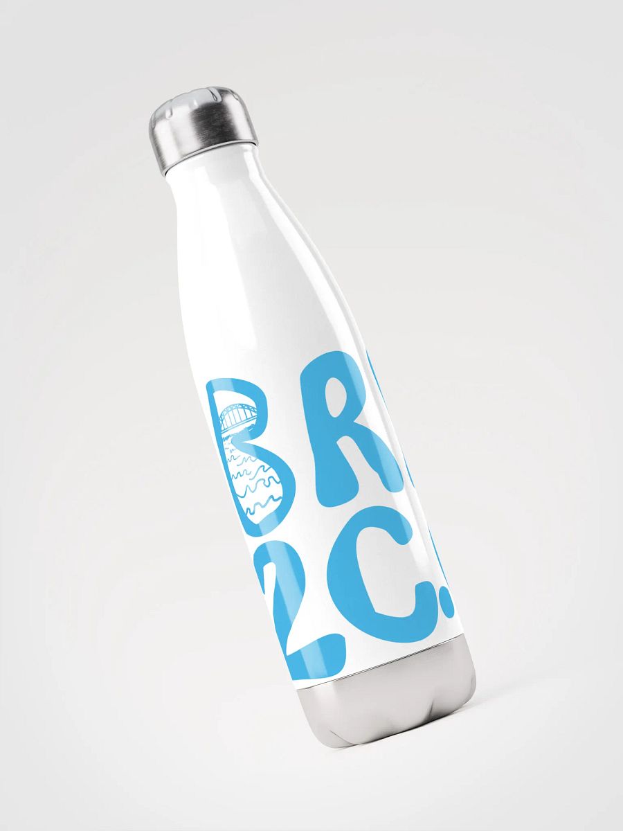 BRN.2C.C.™ | Stainless Bottle | Deep Sky Blue on White 💧 product image (3)