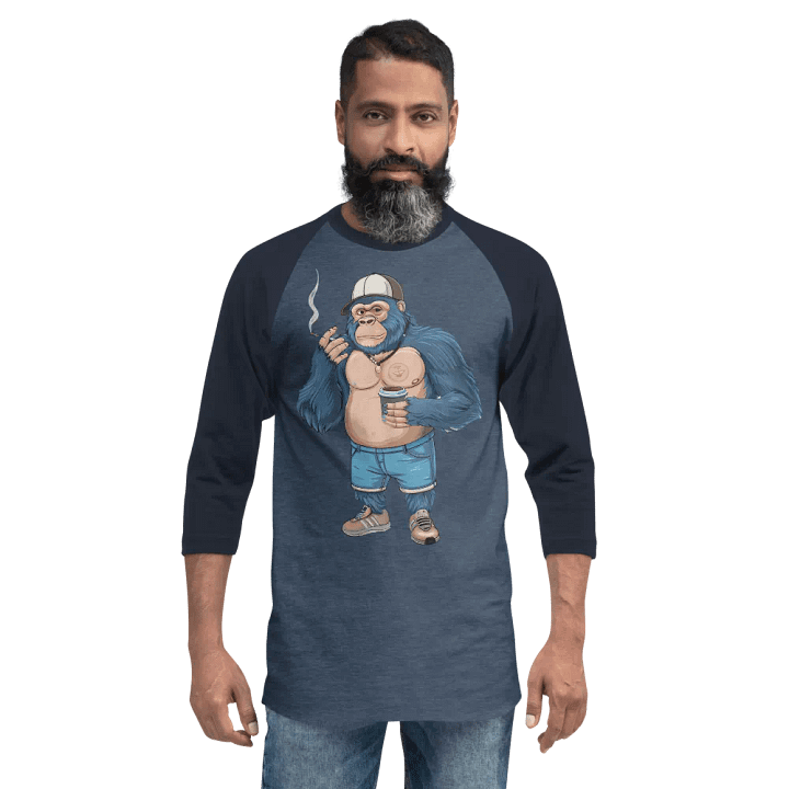 Blue Gorilla Jersey Raglan Tee product image (1)